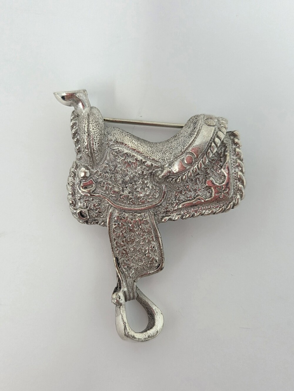 Sterling Silver Western Saddle Brooch